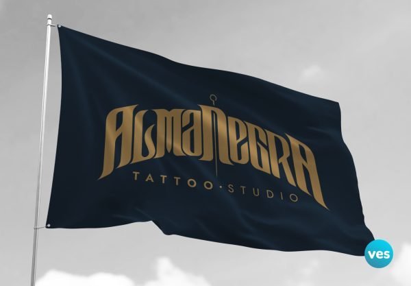 Bandera Almanegra color negro - Vespublicidad