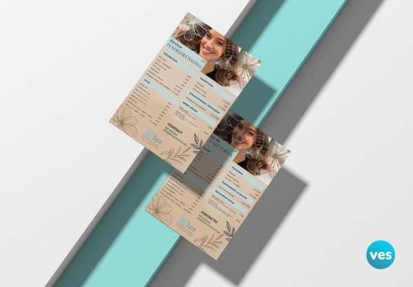 Flyers Servicio Peluqueria Valle del Este --- Imprenta Vespublicidad