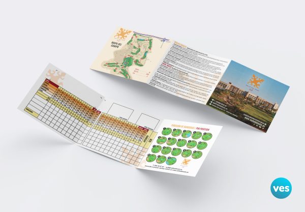 Folletos con Mapa del Campo de Golf - Imprenta Vespublicidad